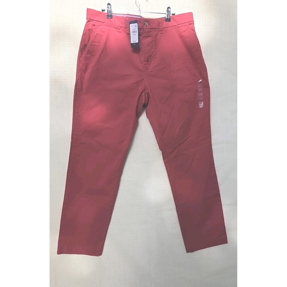 Tommy Hilfiger Men's The Flex Slim Fit Chino Size 36/30 Terra Cotta Preppy - Picture 2 of 6
